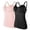 Pink, variant on Gyujnb Adjustable Clip Down Maternity Nursing Camisole Tank Top 2 Pack Multi Solid Soft Seamless Stretch Built In Support Bra Bust Ruched Layering Cami Comes with Pads,S
