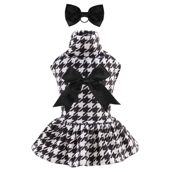 Vestido para perro CuteBone de terciopelo con cuello alto para perros pequeños CVD04XXS