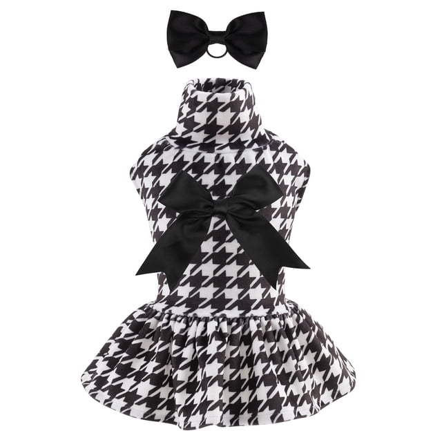 Vestido para perro CuteBone de terciopelo con cuello alto para perros pequeños CVD04XXS