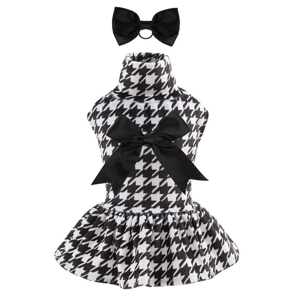 Vestido para perro CuteBone de terciopelo con cuello alto para perros pequeños CVD04XXS