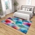 thumbnail image 4 of 4x5 Rug, Floral Rug Washable Non Slip Soft for Living Room Bedroom, Gradient Flower Area Rug, Girls Carpet, Floral Home Decor & Gifts, 4 of 7