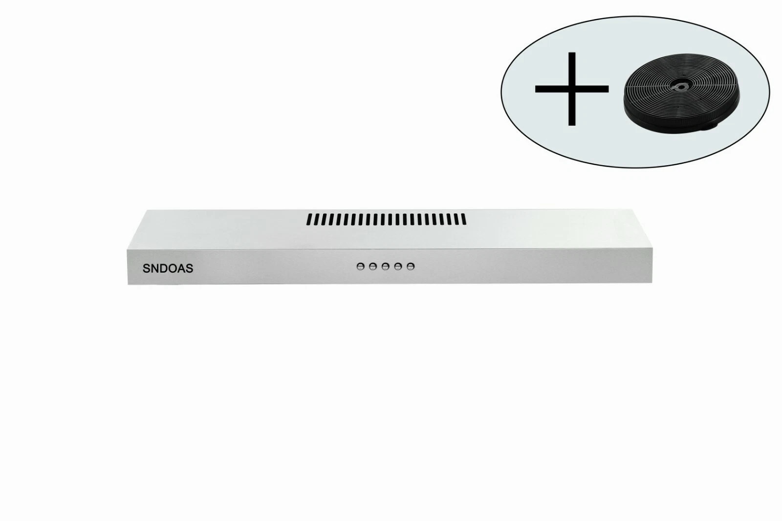 30 inch Under Cabinet Range Hood Stainless Steel Kitchen 230CFM Vent LED Light with Carbon Filter