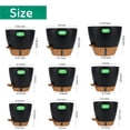 thumbnail image 3 of FIASON 9 Pack Self Watering Plant Pots, 5/5.5/6/6.5/7/8/9/10/12 Inch Black with Brown Flower Pots with Watering Lip, Drainage Holes & Removable Saucer for Indoor Outdoor Use, 3 of 10