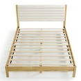 thumbnail image 5 of Furniture of America Elra Queen Solid Wood and Boucle Fabric Mattress Ready Bed, Natural, 5 of 22