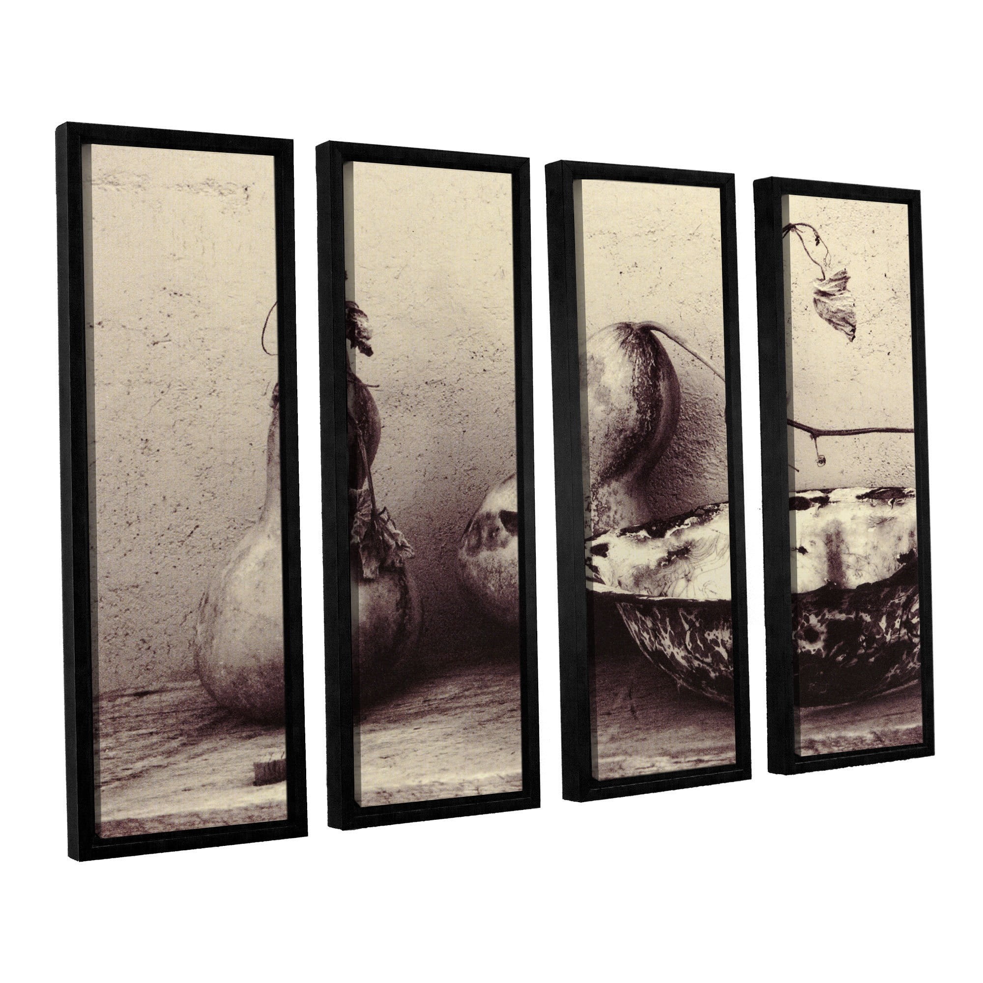 ArtWall Elena Ray "Gourds And Bowl" 4-Piece Floater-framed Canvas Set