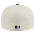 thumbnail image 4 of Men's New Era Cream Los Angeles Dodgers Chrome 59FIFTY Fitted Hat, 4 of 6