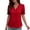 Red, variant on Levmjia Womens V Neck Tops Short Sleeve Casual Summer Blouse Cotton Slim Fit Solid Color Basic Tee for Work Vacation Yoga Multi Colors Available