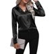 thumbnail image 3 of Blusas de Satén para Mujer, Informales, de Larga, con Botones, Elegantes, para Trabajo y Negocios Negro XL, 3 of 9