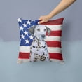 thumbnail image 2 of Carolines Treasures BB9708PW1414 Dalmatian Puppy Patriotic Fabric Decorative Pillow  14Hx14W multicolor, 2 of 4