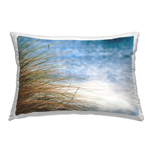 Stupell Industries Beach Grass Scene Decorative Printed Throw Pillow, 14 x 20
