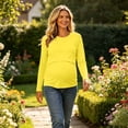 thumbnail image 6 of SBYOJLPB Maternity Tops for Women Solid Color Long Sleeve Round Neck Leisure Pregnancy Clothes Top, 6 of 9
