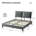 thumbnail image 3 of Danolapsi Full Size Bed Frame with Adjustable Headboard,Platform Bed Frame with Wood Slat Support,Mattress Foundation,No Box Spring Needed,Anti-Slip and Noise-Free,Easy Assembly,Gray, 3 of 7