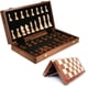 thumbnail image 1 of Juego de ajedrez de madera plegable, portátil, de viaje, para niños y adultos., 1 of 14
