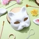 thumbnail image 4 of KAKOWELY 20 máscaras de gato para pintar, máscaras de papel blanco, máscaras de pulpa en blanco para decorar, pintura de máscaras para niños, máscara de Halloween DIY, 4 of 4