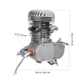 thumbnail image 2 of Minkissy Bicycle Motor 100Cc Plated Silver Gas Engine Kit Durable and Quiet for Long Distance Riding, 2 of 7
