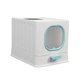 thumbnail image 4 of Caja de arena portátil para gatos, inodoro cerrado con pala, baño con tapa, orinal tipo cajón, 51 cm cm x 39 cm , Azul Salvador Dali Bandeja de arena para gatos, 4 of 10