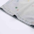 thumbnail image 6 of ATOGUTA Denim Shorts Girl High Waisted Size 5T-15 Elastic High Waist Baggy Denim Shorts Summer Preppy Wide Leg Bermudas with Pockets Light Blue, 6 of 7