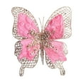 thumbnail image 2 of Xmas Tree Butterflies Decor Artificial Christmas Butterflies Ornament With Clip Glitter For Christmas Tree Wedding Birthday Party Garland, 2 of 6