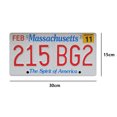 thumbnail image 2 of Placa de Metal Vintage de hierro, pintura Rectangular de Massachusetts, decoración de pared, 30x15cm, 2 of 9