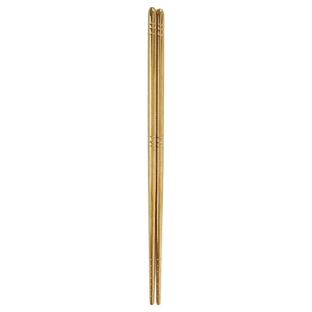 Palillos Largos De Acero Inoxidable Palillos De Metal Reutilizables Vajilla De Dorado Sunnimix Palillos