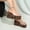 Leopard Print, variant on Women's Platform Wedge Sandals - Slip On Style with Open Toe Clear upper