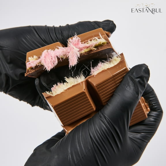 Eastanbul Angel Hair Dubai Chocolate Bar with Pistachio Cream and Cotton Candy, 7oz