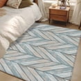 thumbnail image 3 of Area Rug 48×72in, Abstract Farm Woodcuts Floor Carpet Living Room Rug, Geometric Striped Non-Slip Welcome Mat Indoor Rugs for Bedroom Dining Room, 3 of 9