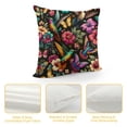 thumbnail image 4 of JEUXUS Wildflowers Floral Retro Birds and Flowers Zipper Closure Plush Pillowcase White, 4 of 5