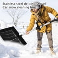 thumbnail image 6 of Ergonomic Anti-Slip Snow Shovel - Portable Heavy-Duty Design with Reinforced Aluminum Blade for Driveway, Patio & Outdoor Winter Maintenance (Saffron), 6 of 6