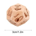 thumbnail image 6 of Food Decision Dice | Date Night Dice | Fun Dating Gift for Couples | Wooden Funny Dice with 12 Food Patterns | Dinner Decider Dice for Birthday, Christmas, Anniversary, and Valentine's Day, 6 of 6