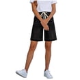 thumbnail image 3 of SZJXBUY Jean Shorts Curvy Women Summer 2026 Elastic Waist Drawstring Shorts High Waisted Lounge Pants Dark Blue,XXXL, 3 of 6