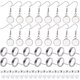 thumbnail image 1 of 1 caja de 200 piezas de accesorios para aretes de cabujón, biseles en blanco para aretes, engastes de aretes de cabujón, aretes de cabujón de acero inoxidable 304 con tuercas para aretes, 1 of 6