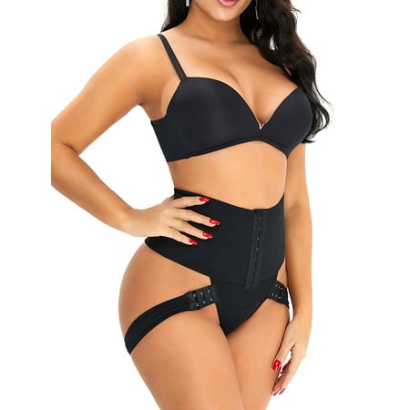 

Pudcoco Women Butt Lifter Briefs Middle-Waist Shapewear Waist Trainer Body Shaper