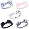 Hudson Baby Infant Girl Headbands 5pk, Blue Floral, 0-24 Months