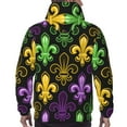 thumbnail image 7 of Fotbe Men's Hoodie with Mardi Gras1 Pattern - Kangaroo Pocket Pullover Hooded Sweatshirt, Perfect for Daily Wear, Travel, and Home-3X-Large, 7 of 7