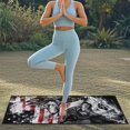 thumbnail image 4 of Bulopur American Flag Car Seat Towels Wolf Car Seat Towel Covers with Storage Bag Waterproof Sweat Towel Bucket Seat Covers for Gym Running Swimming Gift for Friends, 4 of 7