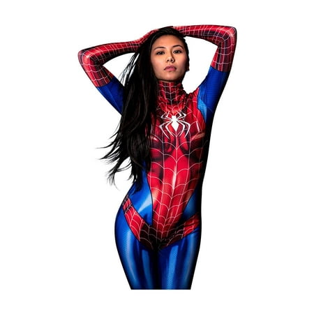 Cosplay Life Mary Jane Cosplay Costume Shiny Spider Bodysuit | Lycra Fabric Suit Unisex