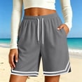 thumbnail image 6 of Favoffer Women High Waist Drawstring Athletic Shorts Casual Summer Beach Vacation Lounge Workout Gym Running Shorts with Pockets, 6 of 7