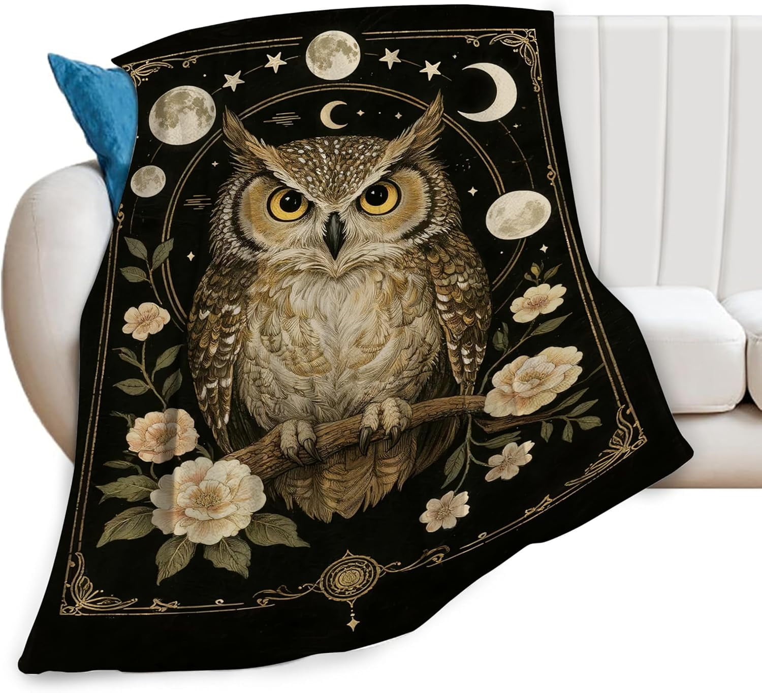 Owl Blanket Owl Gifts for Women Women Lightweight Blanket Soft Flannel Cozy Fleece Fuzzy Plush Warm Bedding Stuff for Users Adults 60 x 80 Inch
