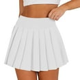 thumbnail image 6 of Clearance Sale! Women's Tennis Skirts With Pockets Lightweight Summer Athletic Pleated Skirt With Shorts Underneath White L Size, 6 of 9