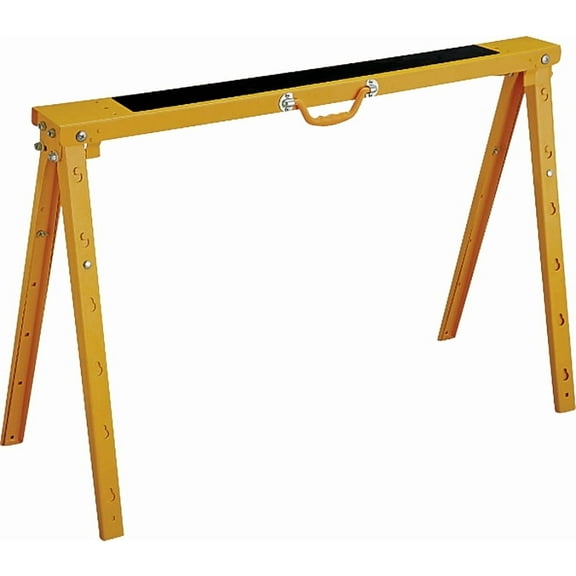 Vulcan YH-SH017 Folding Sawhorse, 1200 lb, 38-1/4 in W, 39.4 in H, 25-1/2 in D, Steel, Yellow