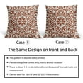 thumbnail image 6 of Burnt Orange Ethnic Boho Pillow Covers 20 X 20 Inch Bohemian Carpet Style Vintage Flower Print Decorative Throw Pillows Outdoor Linen Square Cushion Case Farmhouse Decor for Home Sofa Bed Set of 2, 6 of 6