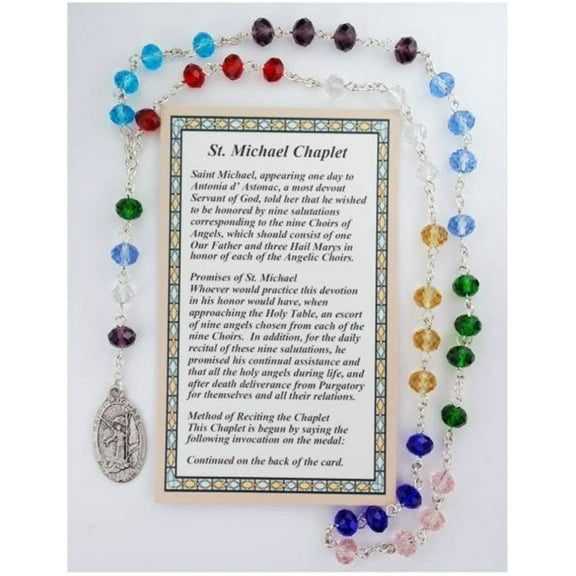 St Michael Archangel Chaplet Multi-Colored Catholic Prayer Beads