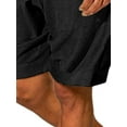 thumbnail image 4 of DYMADE Men Draw String Leisure Elastic Waist Knee Length Solid Shorts, 4 of 6