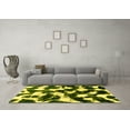 thumbnail image 3 of Ahgly Company Machine Washable Indoor Rectangle Abstract Yellow Modern Area Rugs, 4' x 6', 3 of 4