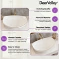 thumbnail image 6 of Deervalley 22" X 16" Boat-Shaped Ceramic White Vessel Sink Bathroom Sink With Gold Striped Edges DV-1V0319, 6 of 9