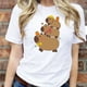 thumbnail image 3 of Playera Blusa De Familia Capybara Ropa Para Mujer Capibara Color Blanco Talla Grande Marca Emil SaEs, 3 of 4