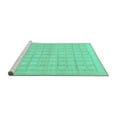 thumbnail image 2 of Ahgly Company Machine Washable Indoor Rectangle Solid Turquoise Blue Modern Area Rugs, 7' x 9', 2 of 4