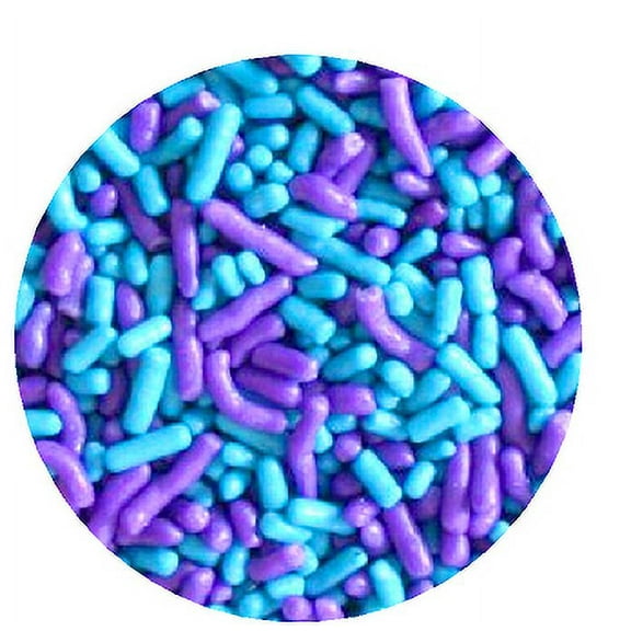 Sprinkle Deco® Blue and Purple Mermaid Cake Pop Cookie Cupcake Cakes Semi-Sweet Edible Confetti Decorations Sprinkles Desert Jimmies Toppers