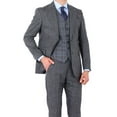 thumbnail image 3 of Suit, Vicson Handmade Slim Fit Black Men's Elegance Suit with Vest, 3 of 3